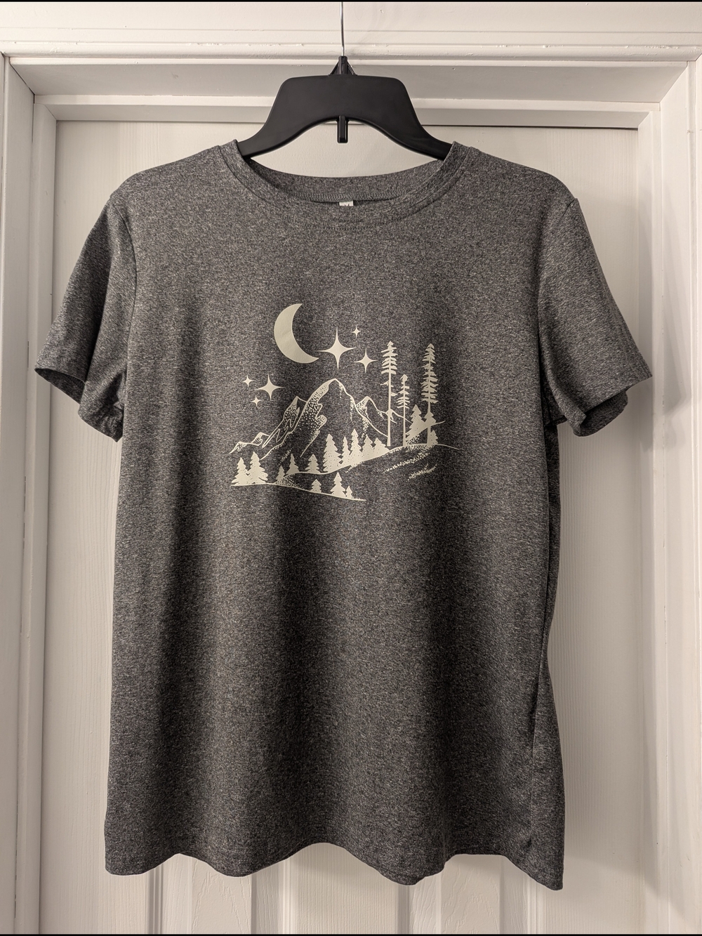 Grey Graphic Mountain Night Tee